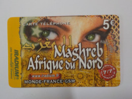 CARTE TELEPHONIQUE     Iradium   " Maghreb Afrique Du Nord"  5 Euros - Cellphone Cards (refills)