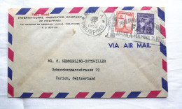 Philippines (Manila) Enveloppe Envoyée Des Philippines Vers La Suisse (1953) - Filippijnen