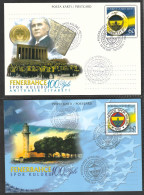 2007 Turkey Centenary Of Fenerbahce SK Postal Stationery Card Set With First Day Of Issue Cancellations - Famous Clubs