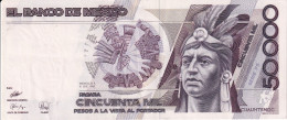 BILLETE DE MEXICO DE 50000 PESOS AÑO 1990 EN CALIDAD EBC (XF) (BANKNOTE) - Mexique