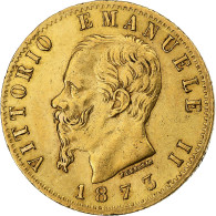 Italie, Vittorio Emanuele II, 20 Lire, 1873, Milan, Or, TTB+, KM:10.3 - 1861-1878 : Victor Emmanuel II