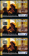 Télécartes France - Publiques N° Phonecote F208 + 208a + 208A - TARIFS 18H00 (120U - Vides) - 1991