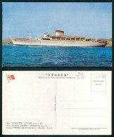 BARCOS SHIP BATEAU PAQUEBOT STEAMER [ BARCOS # 05381 ] - ITALIA SOCIETA NAVIGAZIONE GENOVA - AUGUSTOS GIULIO CESARE - Steamers