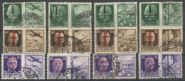 Italy 1944 RSI Social Republic - War Propaganda Guerra OVPT/SPST Fascetti - Cpl 12v Set In Used Condition - Collections