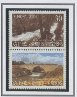 Chypre - Cyprus - Zypern 2001 Y&T N°984 à 985 - Michel N°976 à 977 *** - EUROPA - Se Tenant - Unused Stamps