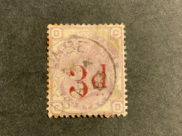 1880 Queen Victoria 3d On 3d Lilac OverprintUsed Wmk Imp Crown (S 956) - Used Stamps