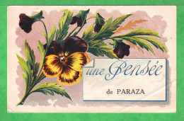 AUDE / PARAZA - UNE PENSEE DE PARAZA - Carte Vierge - Other & Unclassified