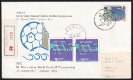 1997 Turkey 11th World U20 Men's Handball Championship Postally Travelled Commemorative Cover And Cancellation - Hand-Ball