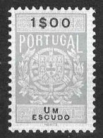 Fiscal/ Revenue, Portugal - Estampilha Fiscal. Série De 1940 -|- 1$00 - MNH - Unused Stamps