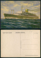 BARCOS SHIP BATEAU PAQUEBOT STEAMER [ BARCOS # 05394 ] - COMPANHIA COLONIAL DE NAVEGAÇÃO SANTA MARIA 11-1970 - Steamers
