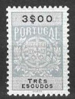 Fiscal/ Revenue, Portugal - Estampilha Fiscal. Série De 1940 -|- 3$00 - MNH - Neufs