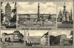 71572932 Darmstadt Russ.Kapelle,Luisenplatz U.Landes-Theater Darmstadt - Darmstadt