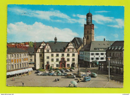 Hesse DARMSTADT Marktplatz Mit Rathaus Und Stadtkirche Marché Autos VW Käfer Combi Opel Mercedes En 1964 VOIR DOS - Darmstadt