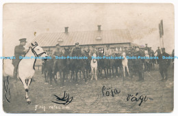 C000290 Probably Baltic States. Military. Group Of Men. Horses. House In Backgro - Monde