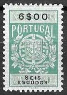 Fiscal/ Revenue, Portugal - Estampilha Fiscal. Série De 1940 -|- 6$00 - MNH - Unused Stamps