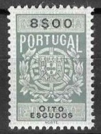 Fiscal/ Revenue, Portugal - Estampilha Fiscal. Série De 1940 -|- 8$00 - MNH - Neufs