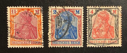 Dt. Reich 1920 Germania Mi. 151 - 153 Gestempelt/o - Oblitérés