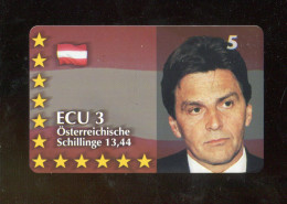 "DAENEMARK" 2001, Telefonkarte ECU 3 (Oestereichische Schillinge 13.44) Unbenutzt (A2200) - Denmark