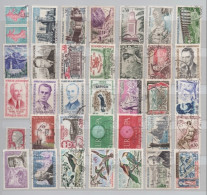 FRANCE 1960 ENTRE N° 1233 ET 1280 (YT) 35 TIMBRES COTE 24,00 EUROS - Gebraucht