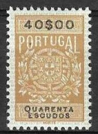 Fiscal/ Revenue, Portugal - Estampilha Fiscal. Série De 1940 -|- 40$00 - MNH - Ungebraucht