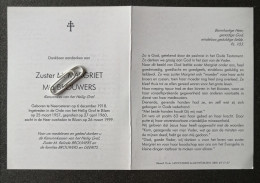 EERW. ZUSTER M. MARGRIET BROUWERS ° NEEROETEREN 1918 + BILZEN 1999 / KANUNNIK ES VAN HET H. GRAF / FAM. GEERITS - Images Religieuses