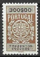 Fiscal/ Revenue, Portugal - Estampilha Fiscal. Série De 1940 -|- 300$00 - MNH - Ungebraucht