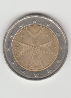 Pièce De 2 Euros Malte Année 2008 (ayant Circulé) - Malte