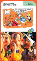 Disney Humour Papier Maché Masques Carnaval De Nice Fiche Illustrée Documentée Arts Et Lettres - Other & Unclassified