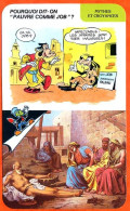 Disney Humour Pauvre Comme Job Job Sur Sa Paillasse Fiche Illustrée Documentée Mythes Et Croyances - Other & Unclassified