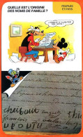 Disney Humour Origine Noms De Famille  Fiche Illustrée Documentée Peuples Et Pays - Other & Unclassified