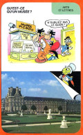 Disney Humour Musée ? Louvre Pavillon De Marsan  Fiche Illustrée Documentée Arts Et Lettres - Sonstige & Ohne Zuordnung