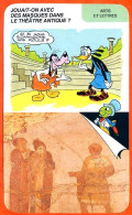 Disney Humour Masques Dans Théatre Antique  Fiche Illustrée Documentée Arts Et Lettres - Sonstige & Ohne Zuordnung