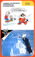 Disney Humour LesEsquimaux Et Grand Froid Igloo Fiche Illustrée Documentée Peuples Et Pays - Sonstige & Ohne Zuordnung