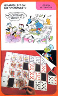 Disney Humour Les Patiences  Jeu Cartes Réussites  Fiche Illustrée Documentée Jeux Et Fetes - Sonstige & Ohne Zuordnung