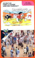 Disney Humour Les Courses Avec Les Taureaux  Fiche Illustrée Documentée Jeux Et Fetes - Other & Unclassified