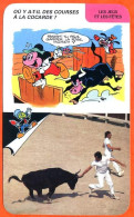 Disney Humour Les Courses à La Cocarde Course Taureaux  Fiche Illustrée Documentée Jeux Et Fetes - Other & Unclassified