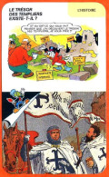 Disney Humour Le Trésor Des Templiers Fiche Illustrée Documentée Histoire - Sonstige & Ohne Zuordnung