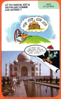 Disney Humour Le Taj Mahal Palais Inde  Fiche Illustrée Documentée Arts Et Lettres - Andere & Zonder Classificatie