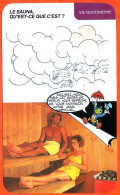Disney Humour Le Sauna  Fiche Illustrée Documentée Vie Quotidienne - Sonstige & Ohne Zuordnung