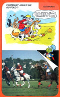 Disney Humour Le Polo Cheval Croquet  Fiche Illustrée Documentée Sport Sports - Sonstige & Ohne Zuordnung