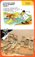 Disney Humour Le Fleuve Jaune Sampans Fiche Illustrée Documentée Peuples Et Pays - Autres & Non Classés
