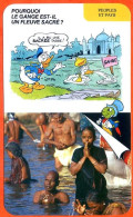 Disney Humour Le Gange Fleuve Sacré Bénarès Fiche Illustrée Documentée Peuples Et Pays - Autres & Non Classés