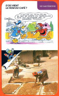 Disney Humour Le Café Séchage En Cote D Ivoire  Fiche Illustrée Documentée Vie Quotidienne - Autres & Non Classés