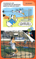 Disney Humour Lanceur Marteau Walter Ciofani à Colombes 1985 Fiche Illustrée Documentée Sport Sports - Other & Unclassified