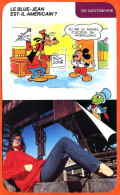 Disney Humour Le Blue Jean Américain  Fiche Illustrée Documentée Vie Quotidienne - Otros & Sin Clasificación