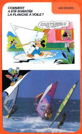 Disney Humour La Planche à Voile Invention  Fiche Illustrée Documentée Sport Sports - Other & Unclassified