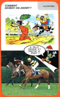 Disney Humour Jockey Chevaux Courses  Fiche Illustrée Documentée Métier Métiers - Andere & Zonder Classificatie
