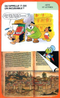 Disney Humour Incunable Livre Ancien  Fiche Illustrée Documentée Arts Et Lettres - Autres & Non Classés