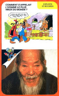 Disney Humour Homme Plus Vieux Monde Izumi Japon  Fiche Illustrée Documentée Exploits Et Records - Autres & Non Classés