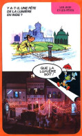 Disney Humour Fete De La Lumière En Inde  Fiche Illustrée Documentée Jeux Et Fetes - Otros & Sin Clasificación